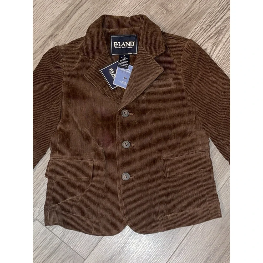 Vintage E-Land American Classic Boys Corduroy Blazer‎ Size 4